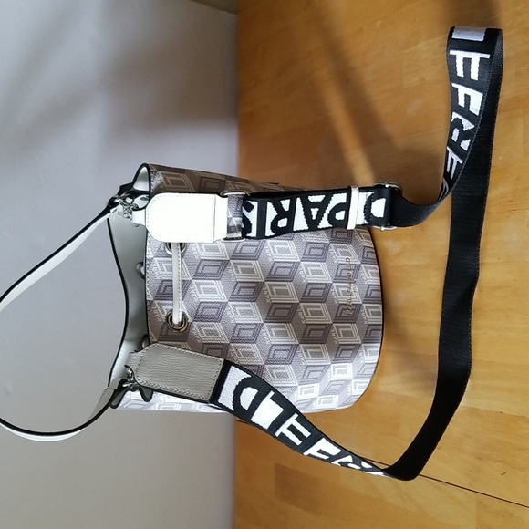 Karl Lagerfeld Paris White Adele Bucket Bag - Picture 5 of 13